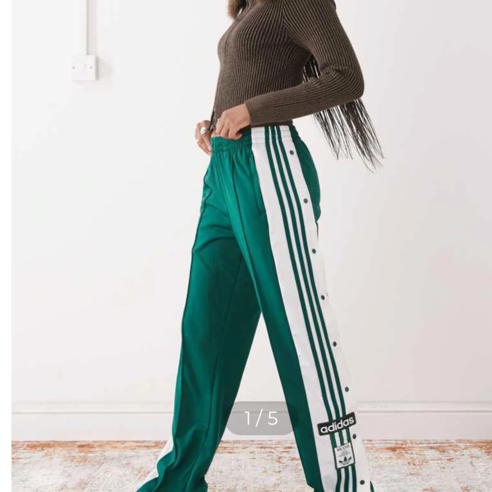 Adidas Originals Green Track Pants for Women